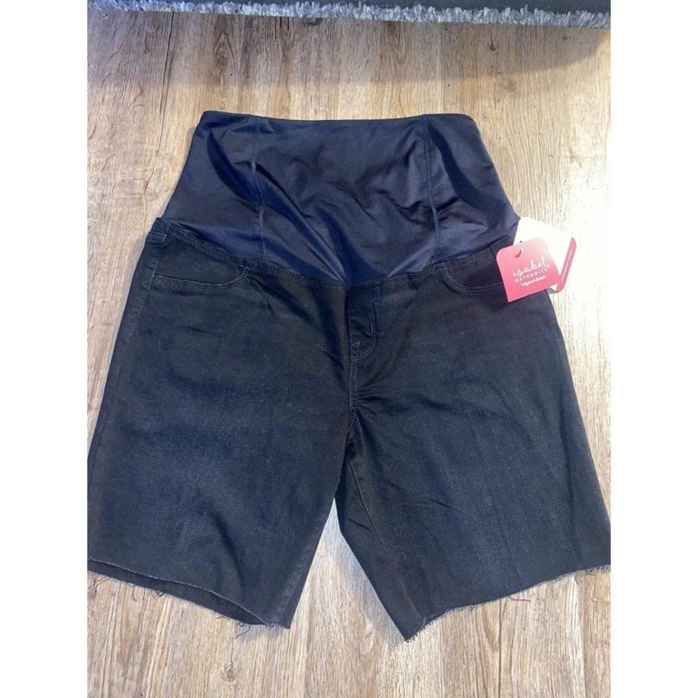 Isabel Maternity Black Jean Shorts, size 16‎